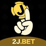 2J Bet Game APK logo showing a golden chip with the letter J and a hand icon.